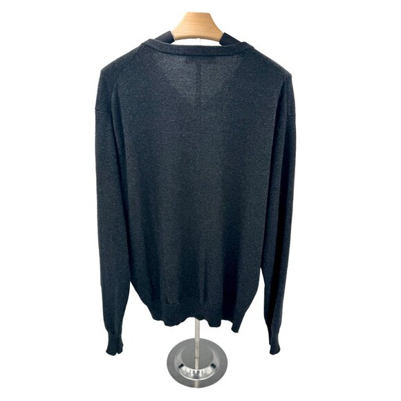 Reserve by Patrick James 100% Cashmere Mens Charcoal Gray Sweater Pull over - Picture 8 of 8